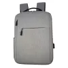 A simple and fashionable grey backpack with a large capacity for both men and women, suitable for commuting and travel Item Picture